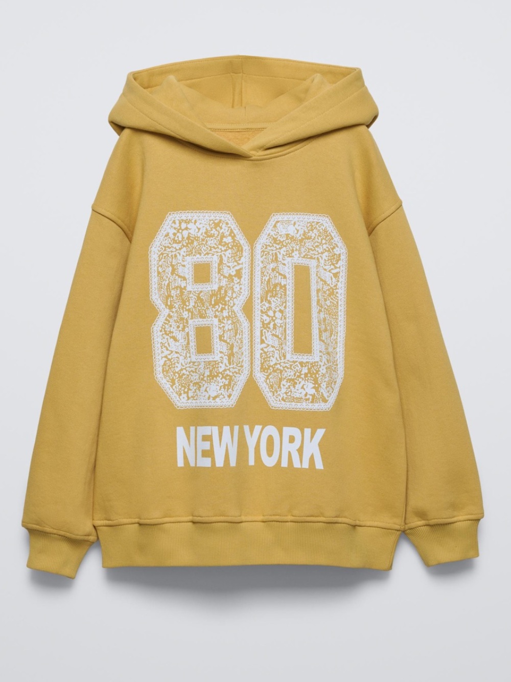 Zara kids Graphic Pullover Hoodie - Mustard Yellow